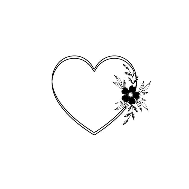 A heart with flowers on it