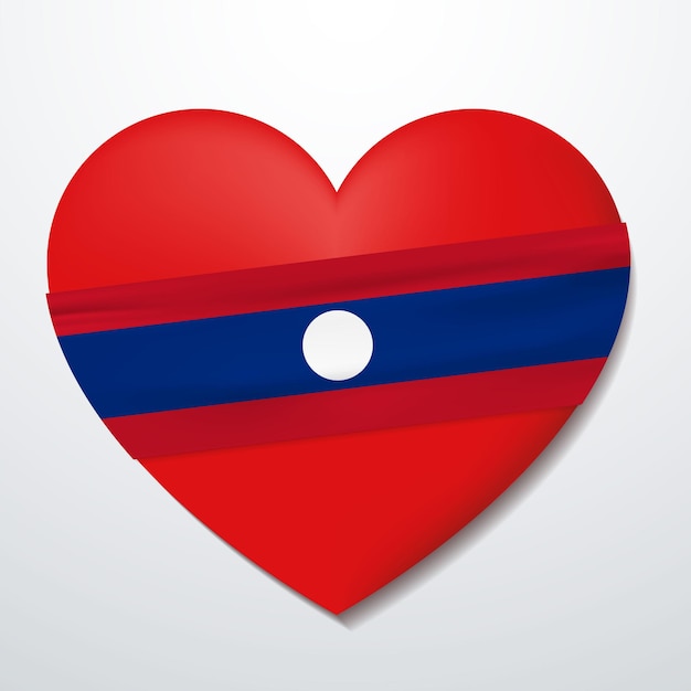 Heart with laos flag