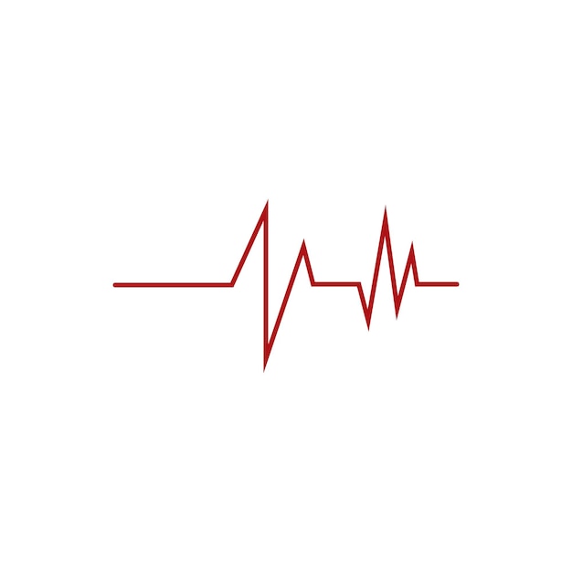 Heartbeat Cardiogram Icon Vector Logo