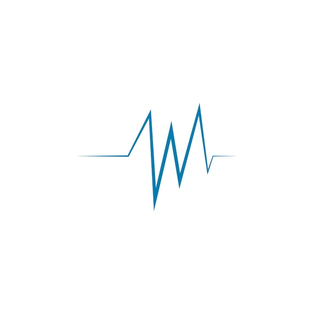 Heartbeat cardiogram icon vector logo