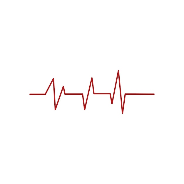 Heartbeat Cardiogram Icon Vector Logo