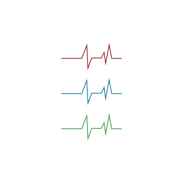 Heartbeat Cardiogram Icon Vector Logo