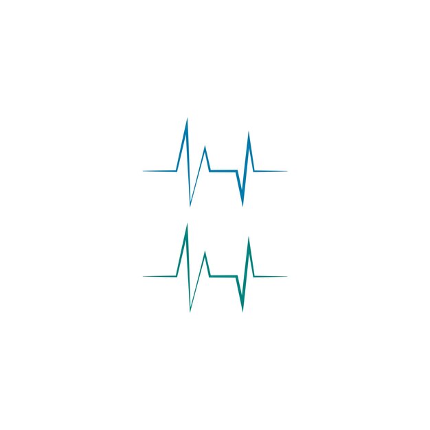 Heartbeat Cardiogram Icon Vector Logo