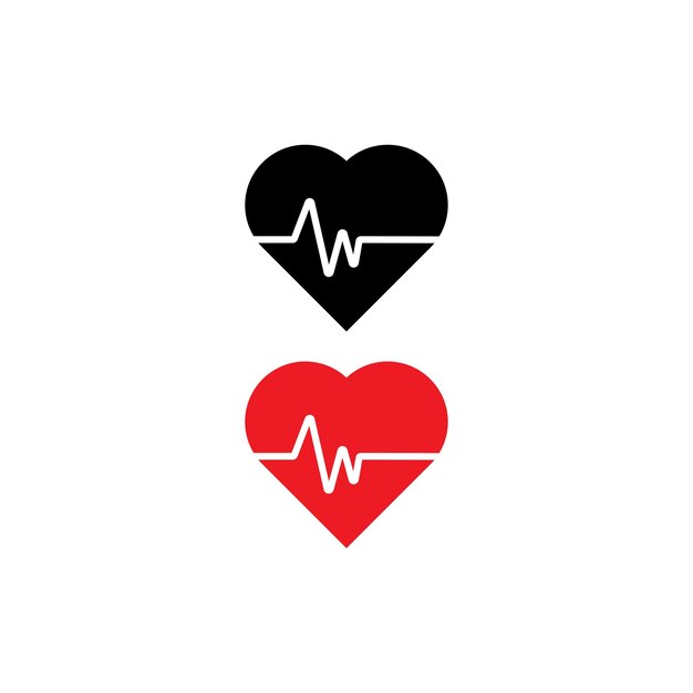 Heartbeat heart beat pulse flat vector icon for medical apps and websites