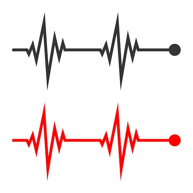 Heartbeat icon vector