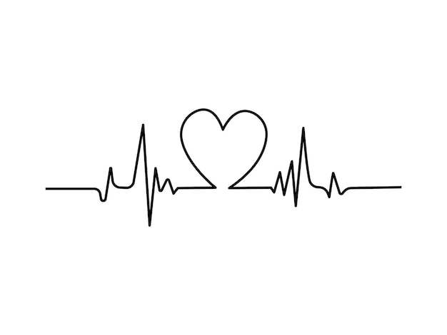 Heartbeat vector art for free download