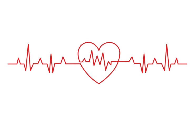 Vector heartbeat a vector rhythm featuring a single heart line