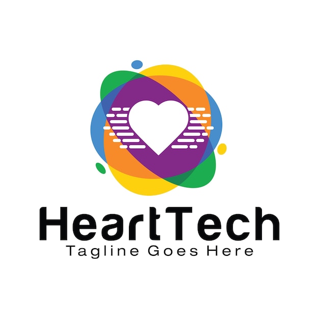 Modello di progettazione del logo hearth tech