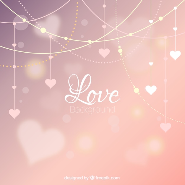 Hearts bokeh background