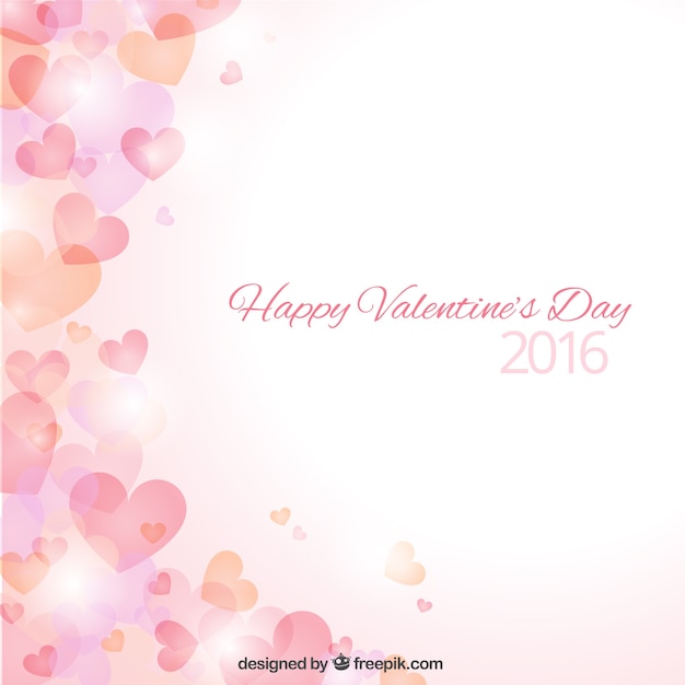 Hearts bokeh valentine day background