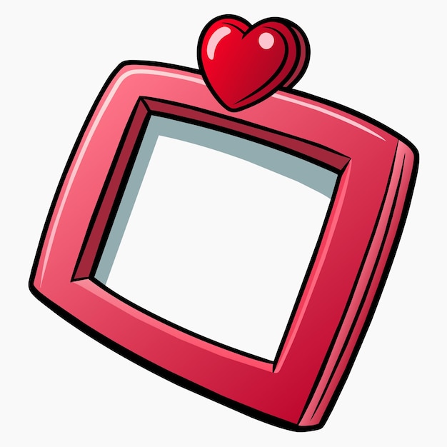 Сердца граница и рамка вручную нарисованный персонаж мультфильма наклейка икона концепция изолированная иллюстрация