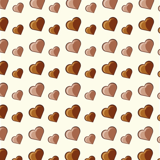 Hearts of chocolate background