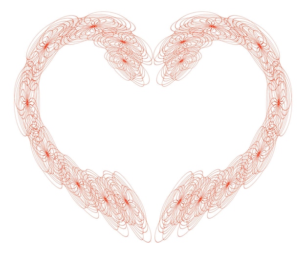 심장 기하학적 선형 로고 터 금 아이콘 또는 로고타입 그래픽 디자인 현대 스타일 요소 사랑 케어 터 일러스트레이션 EPS 10