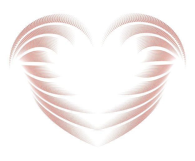 심장 기하학적 선형 로고 터 아이콘 또는 로고 타입 그래픽 디자인 현대 스타일 요소 사랑 돌봄 터 일러스트레이션 EPS 10 자선 기하학 기호
