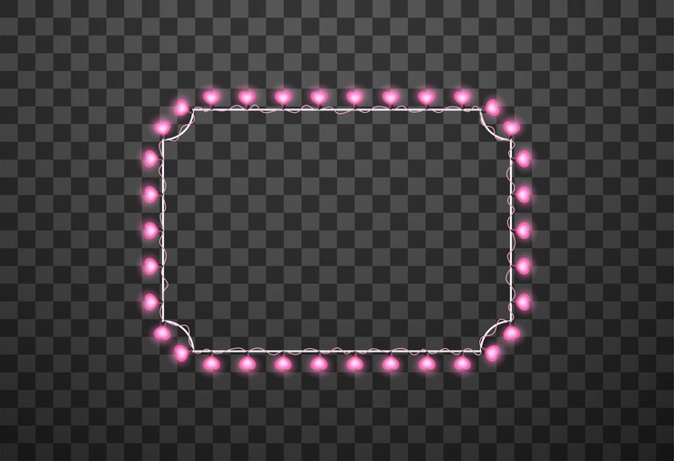 Vector hearts light bulbs isolated on transparent