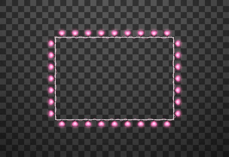 Vector hearts light bulbs isolated on transparent