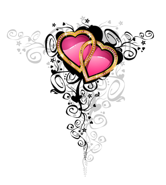Hearts of love vector