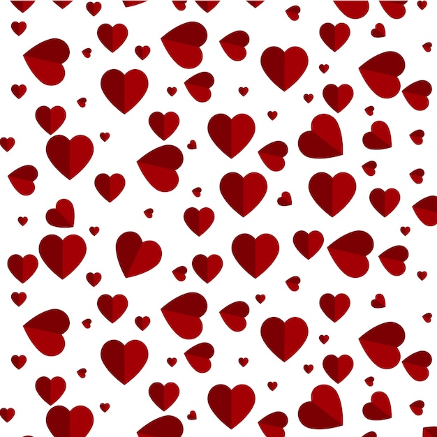 Hearts pattern background vector