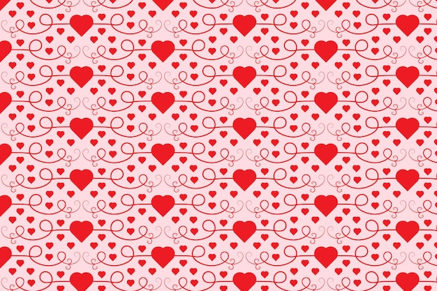 Hearts repeating background heart swirl seamless pattern red love romantic texture valentines day