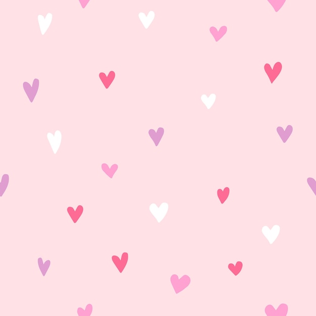 Vector hearts seamles pattern background