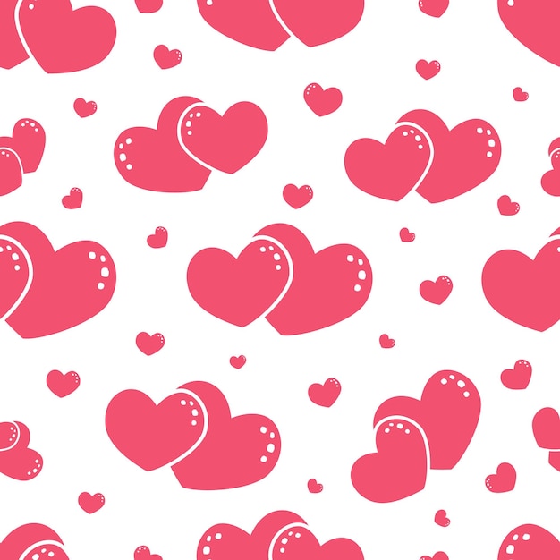 Vector hearts seamless pattern