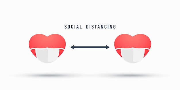 Hearts for social distancing