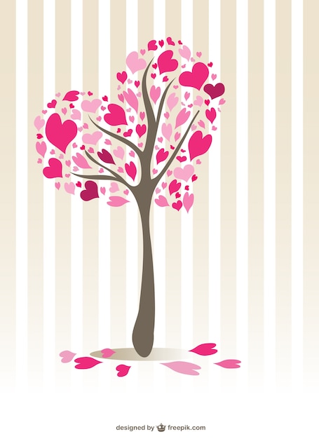 Hearts tree design