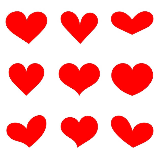 Hearts. vector set.