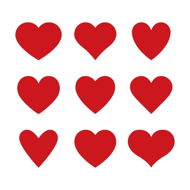 Vector hearts vector