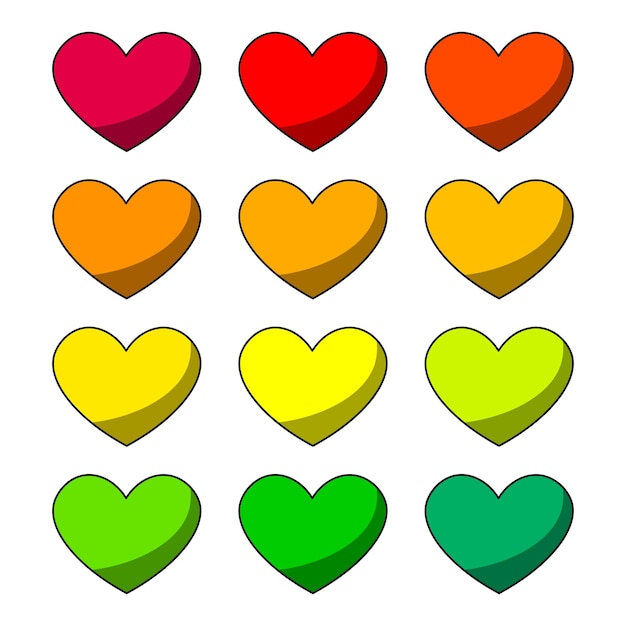 Vector hearts