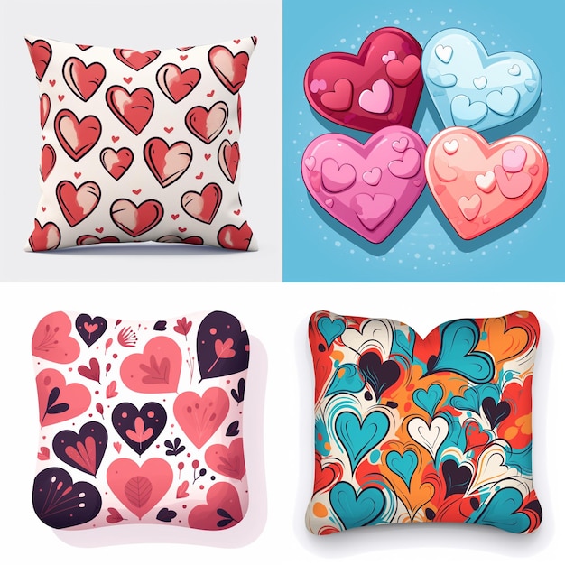 Heartshaped pillows