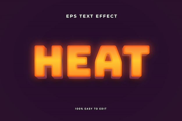 Heat hot 3d text effect