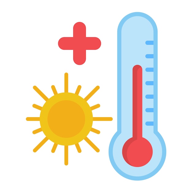 Vettore illustrazione piatta dell'ondata di calore