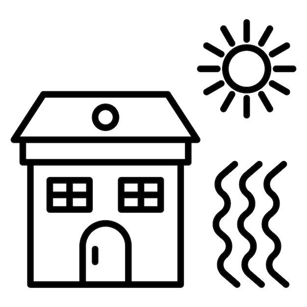 Heat Wave Vector Illustratie Stijl