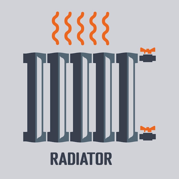 heater radiator vector icon2