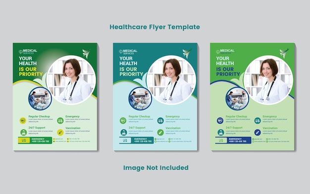 Vector heathcare flyer template