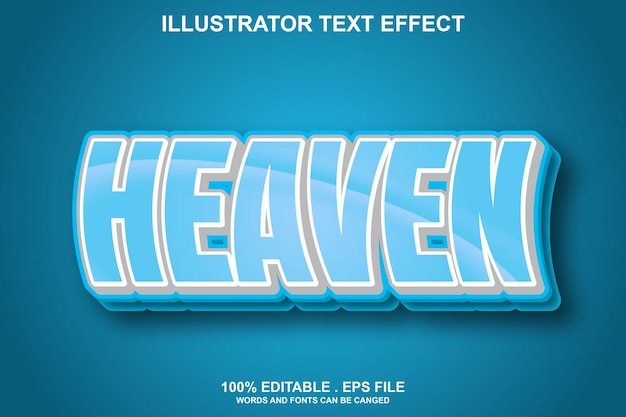 Heaven text effect editable