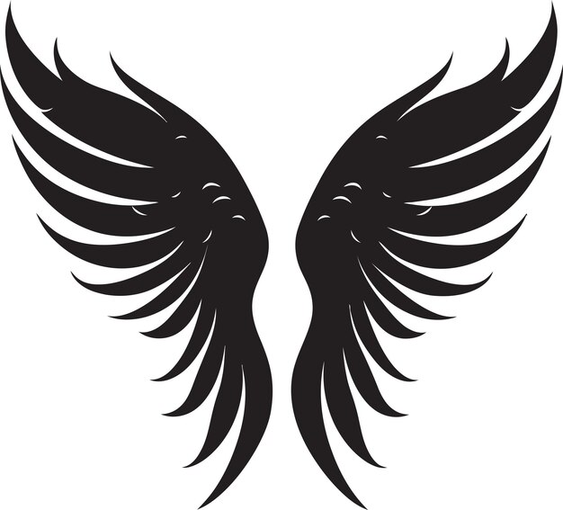 Heavenly Halo Emblem of Wings Serene Seraph Iconic Angel Design