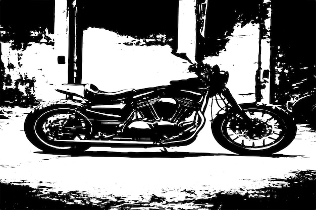 Vector heavy bike black texture in grunge style for background vector black texture on white background