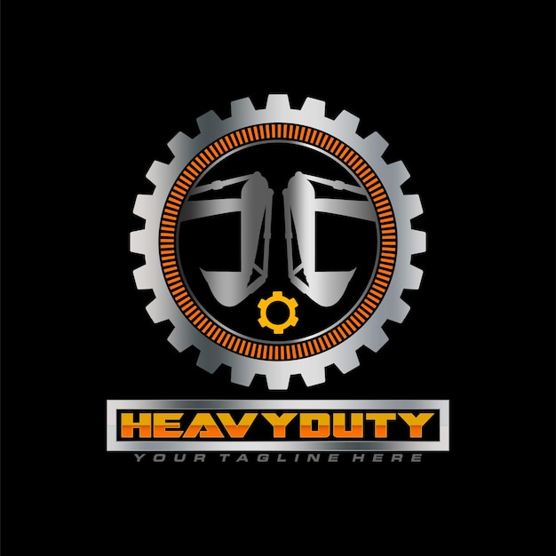 Heavy duty machine gear logo