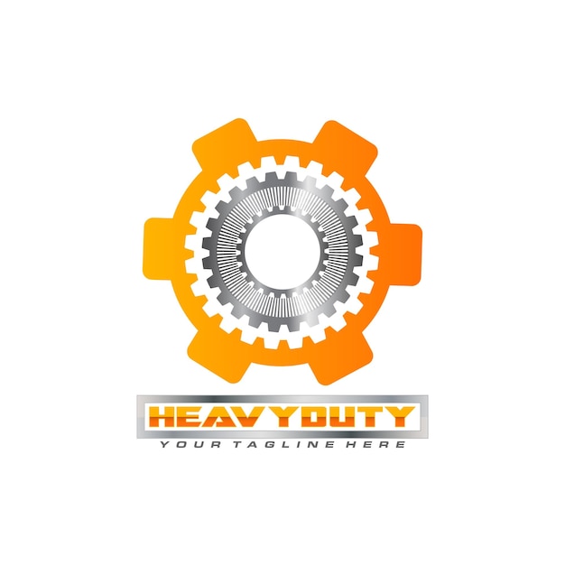 Heavy duty machine gear logo