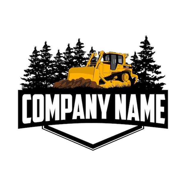 Heavy equipment emblem logo vector