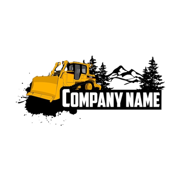 heavy equipment logo vector