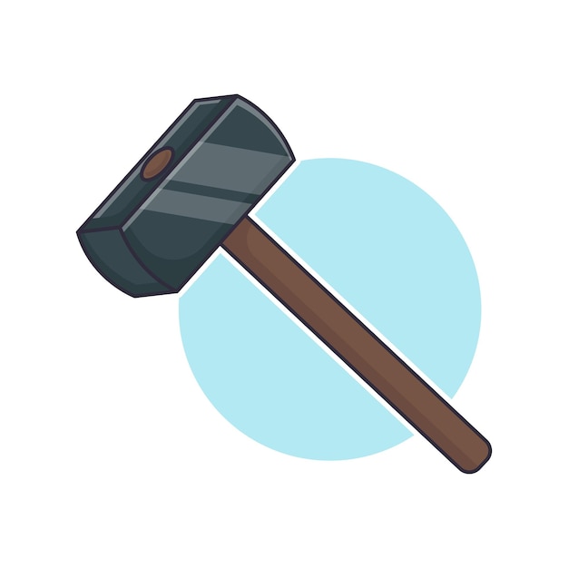 Vector heavy hammer cartoon vector illustratie