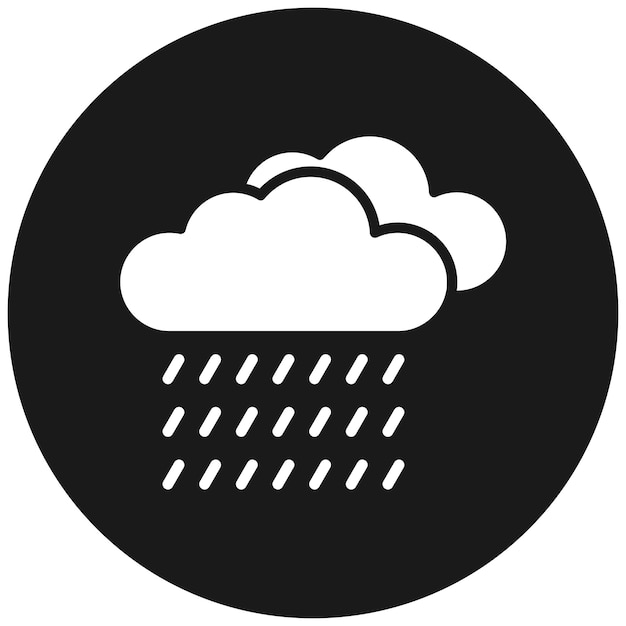 Heavy Rain vector icon Can be used for Natural Disaster iconset