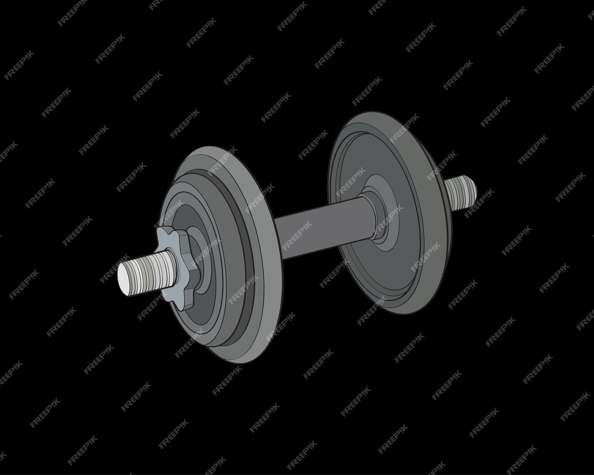 Premium Photo  Dumbbell on a black background