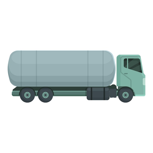 Vector heavy tanker icon cartoon vector gasoline truck fuel gas