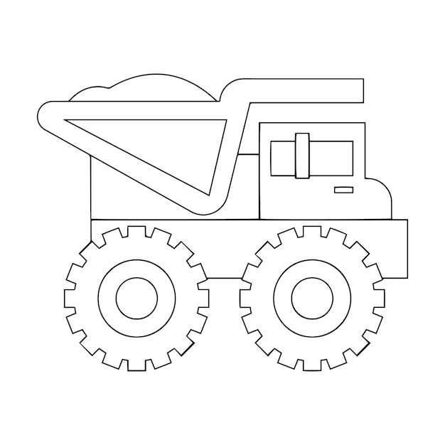 Premium Vector  Construction machine coloring pages for kids