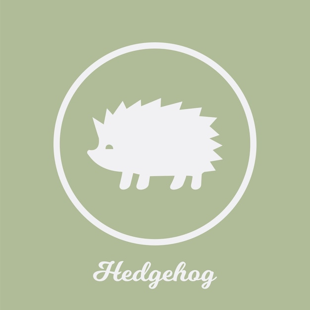 Hedgehog flat icon design, logo symbol element