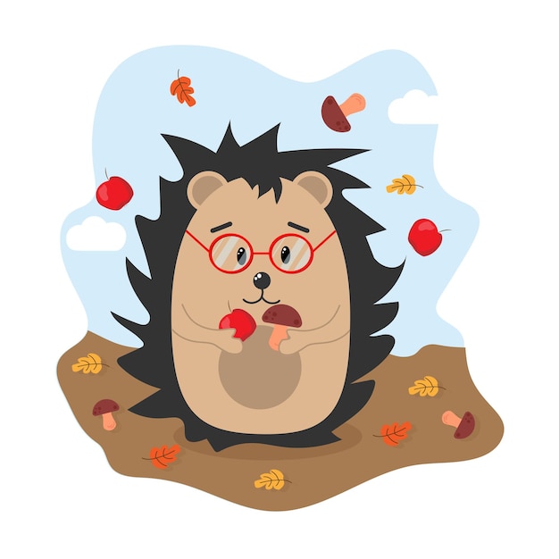 Vector hedgehog illustration